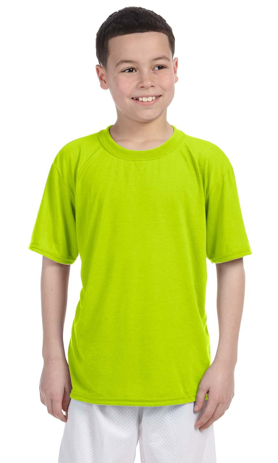 Gildan - The Gildan Youth Performance 5 oz T-Shirt - SAFETY GREEN - XL ...