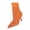 #063-Orange, variant on Women's Kitten Heel Ankle Boots Womens Knit Booties Pointed Toe Stretchy Fabric Low Heel Dressy Casual Work Office Daily Wear Comfortable Slip On Shoes for Women,Green 38