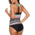 thumbnail image 4 of Womens Striped Print Racerback Tankini Swim Top No Bottom, 4 of 5
