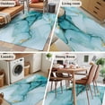 thumbnail image 6 of Marble Teal Large Area Rugs for Bedroom Living Room, Soft Non Slip Carpet Bedside Rug, Golden Ink Painting Abstract Modern Rectangular Floor Cover Kitchen Accent Rug 4'x6' for Dining Room/Office, 6 of 9