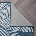 thumbnail image 4 of World Rug Gallery Distressed Palm Leaves Textured Flat Weave Indoor/Outdoor Door Mat - NAVY 2'x3', 4 of 8