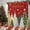 Red, variant on Stall Shower Curtains 36" x 72", Christmas Trees Washable Shower Curtain for Bathroom, Gold Green Xmas Snowflake Pine Plaid Red Waterproof Polyester Fabric Bathtub Curtain Panel
