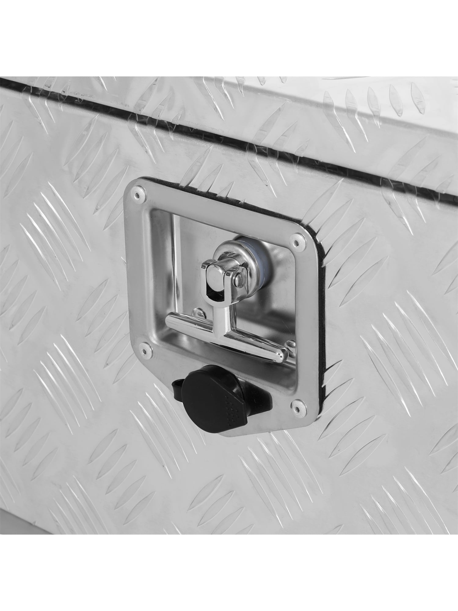 SCITOO 72 Inch Aluminum Truck Bed Tool Box Heavy Duty Diamond Plate Trailer Tool Box with Lock Keys Tool Storage Organizer Chest for Pick up TruckBed ATV RV Trailer Waterproof 72X13X16