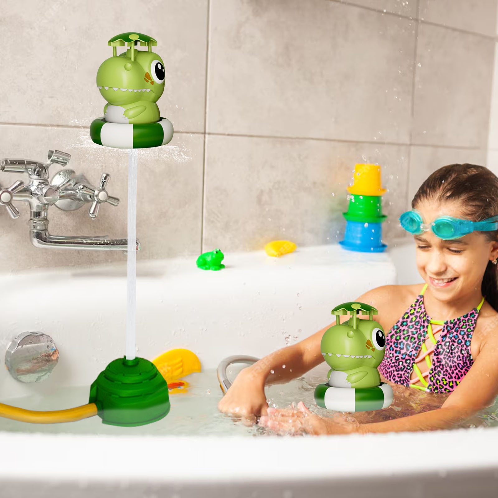 UUHYTG Flying Sprinkler Water Toy for Kids Outdoor Summer Play, Rotating Water Spray Toy for Backyard Garden Lawn Water Games, Outdoor Sprinkler Toy for Children Cooling Fun and Family Activities