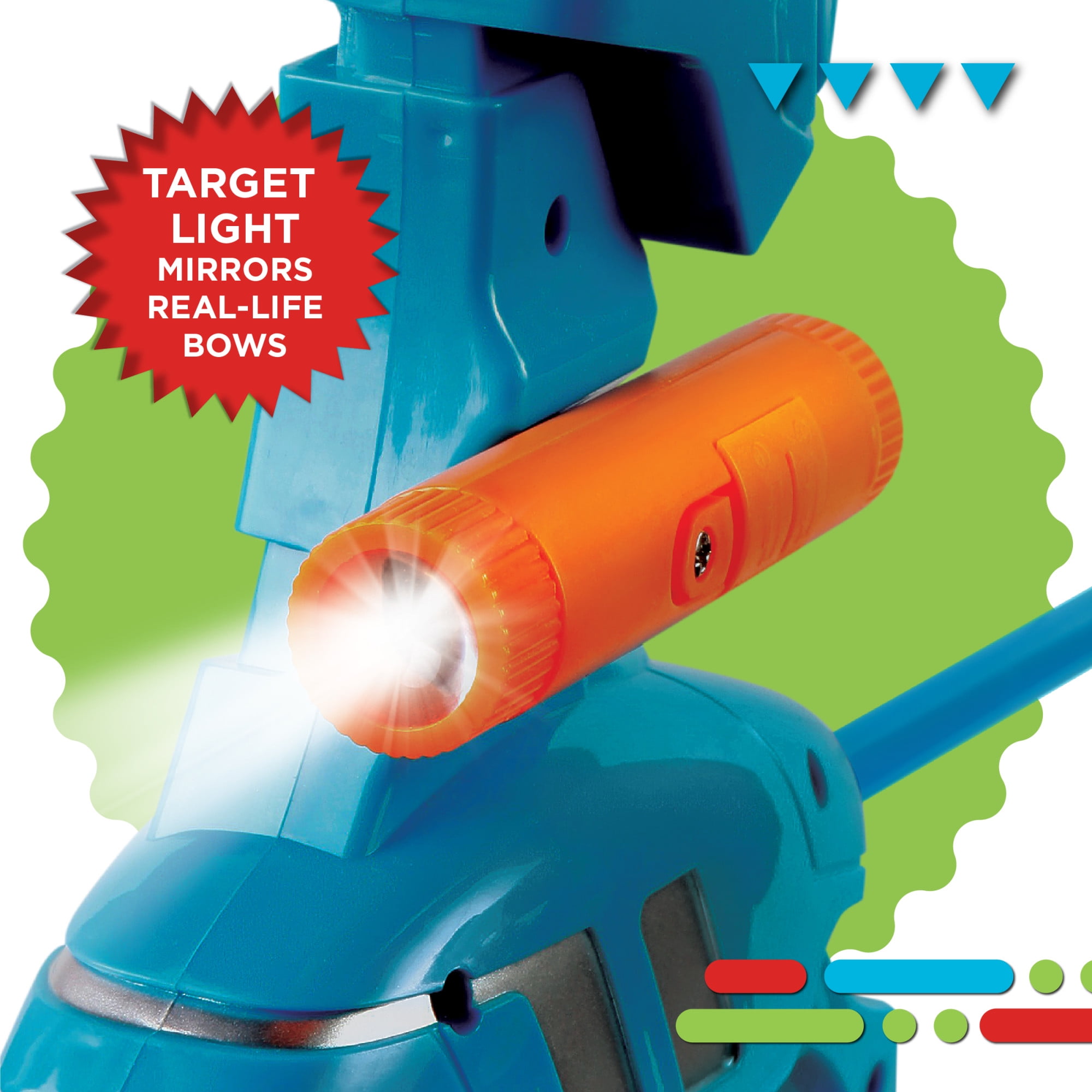 Discovery Kids Bullseye Outdoor Toy Archery Set with LED Light-Up Target (7 Pieces), Child Toy