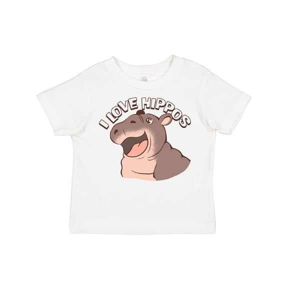 Inktastic I Love Hippos Boys or Girls Toddler T-Shirt