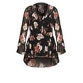thumbnail image 3 of City Chic Trendy Plus Size Floating Rose Top Black Dreamy Rose 14W, 3 of 4
