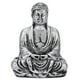 thumbnail image 1 of Estatua de Buda, figura sentada china, adorno de resina plateada, suministros budistas, decoración del hogar, 1 of 8