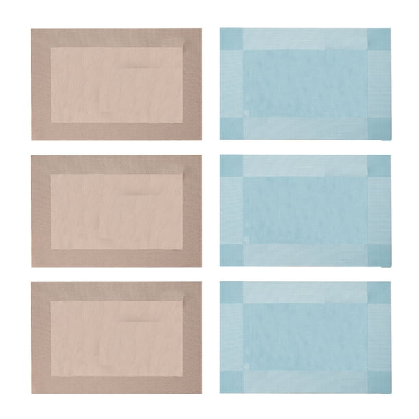 Estera de aislamiento térmico de un solo marco de pvc, estera de aislamiento térmico occidental de un solo marco, mesa decorativa simple y generosa, 6 uds.