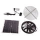 thumbnail image 4 of Kit de ventilador de escape solar de 18 V y 12 W, impermeable, CC, sin escobillas, panel solar redondo, ventilador de refrigeración para taller, casa de mascotas, 4 of 14