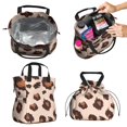 thumbnail image 2 of Beige and Brown Of Leopard Print Drawstring Lunch Bag Women - Drawstring Lunch Bag Insulated for Work Office - Stain-Resistant Large Lunchbags for Women with Multi-Pockets, 2 of 6