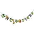 thumbnail image 1 of Dibujos animados Animal Palmera Hojas Papel Bandera Fiesta de cumpleaños Niños Habitación Decoración Sunnimix Bandera de hoja de árbol de palmera animal, 1 of 8