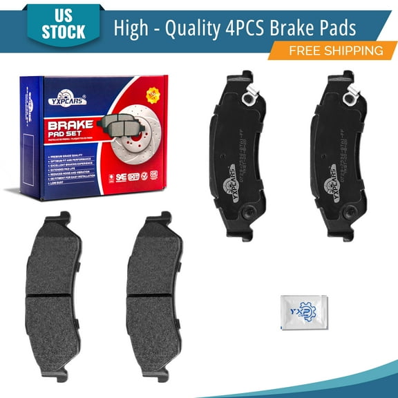 YXPCARS 4PCS Rear Brake Pads (D729), Ceramic Pads for Chevrolet Blazer S10 GMC Jimmy Sonoma Oldsmobile Bravada Isuzu Hombre
