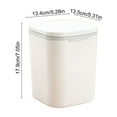 thumbnail image 4 of Small Trash Can with Lid, Mini Trash Can for Bathroom, Office and Bedroom, Small Bathroom Garbage Can with Swing Top, Compact Waste Basket for Desk, Dorm & Home, White - Xuniizn, 4 of 7