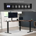 thumbnail image 5 of VIVO Dark Walnut / Black Electric 63" x 47" Corner Standing Desk, 5 of 8