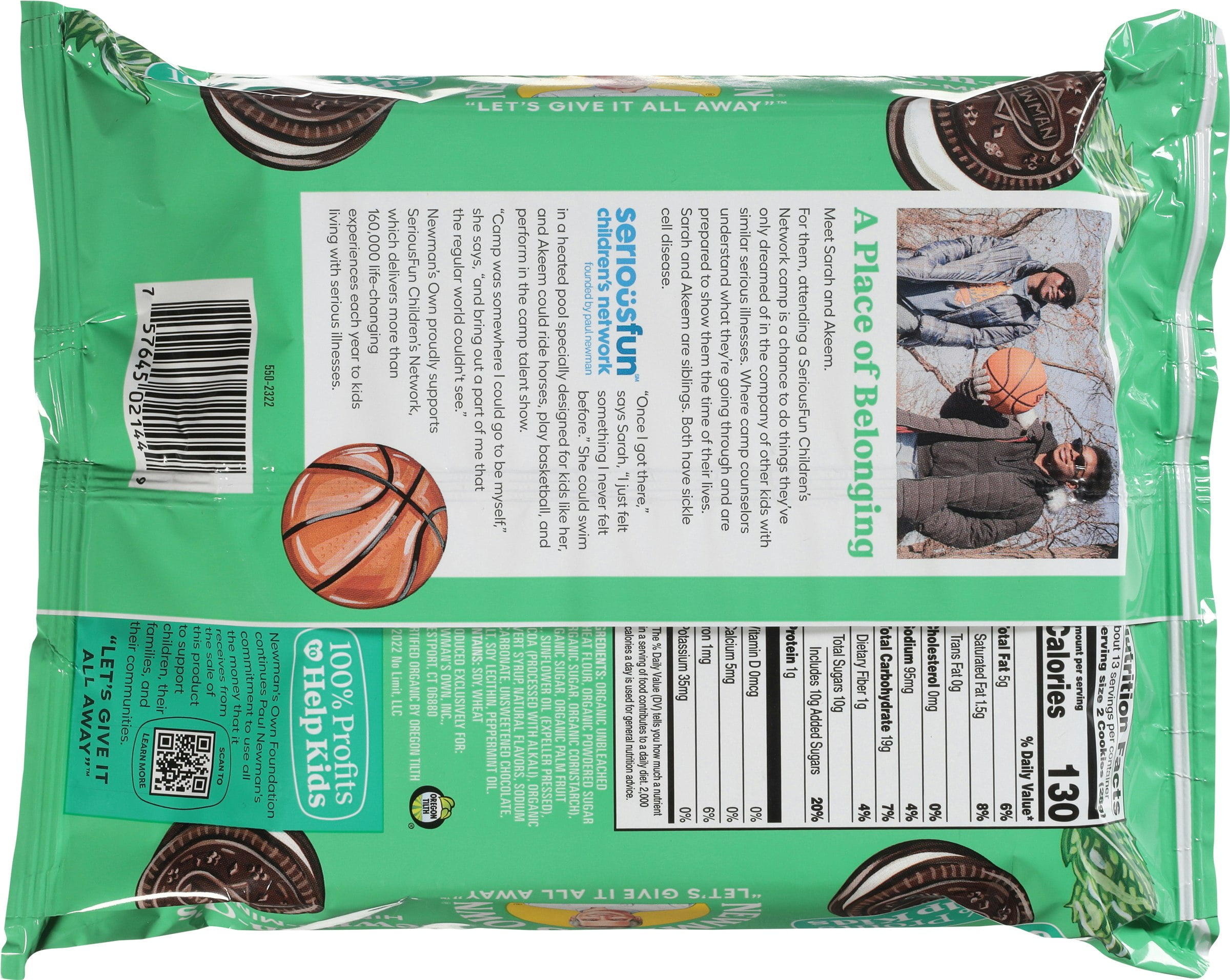 Newman's Own Mint Creme Cookies 13 oz (Pack of 6)