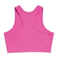 thumbnail image 5 of FASHOFT Girls Shirts Sporty Solid Color Cropped Sleeveless Top Elastic Comfy Summer Outdoor Leisure Daily Casual Youth Wear Girls Summer Tops Hot Pink 6-8 Years, 5 of 5