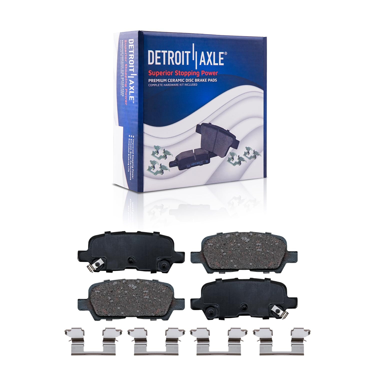 Detroit Axle - Brake Kit for Chevrolet 2011-2013 Impala 2014-2016 Impala Limited, Disc Brake Rotors Ceramic Brakes Pads Replacement: 11.93" inch Front Rotor and 10.63" inch Rear Rotor