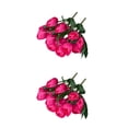 thumbnail image 4 of Ramo de flores artificiales Inteprter de tulipanes 2 uds 9 cabezas tacto real Rosa Roja/Modelo Antiguo, 4 of 6