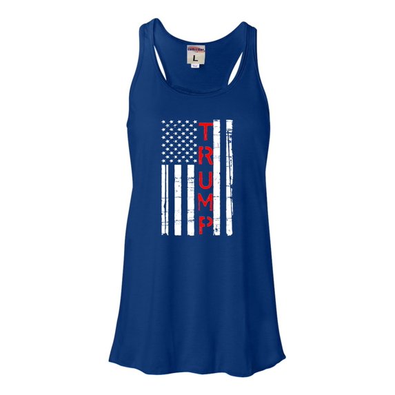 Womens Trump 2020 Re-elect Donald Trump Flowy Racerback Tank Top T-Shirt