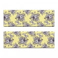 thumbnail image 2 of Floral Bench Cushion Set of 2, Classic Retro Design Bouquet Buds Petals Leaf Blossoming Pastel, Standard Size Foam Pad and Decorative Cover, Pale Yellow and Dark Purple, by Ambesonne, 2 of 4
