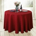 thumbnail image 6 of Grofry Tablecloths Machine Washable Neat Edges Round Spillproof Polyester Fabric Table Cover for Home Pink, 6 of 8