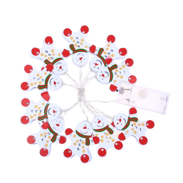 Cadena de muñeco de nieve luz de hadas fiesta de Navidad hogar boda jardín guirnalda árbol decoraciones interior 10 LED hogar dormitorio lámpara Sweethay LED1795-00