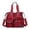 Red, variant on Nylon Tote Bag Waterproof Large Capacity Multi Pocket Travel Handbag Crossbody Bag for Outdoor Camping(Green-50x35x13cm)