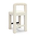 thumbnail image 3 of Pemberly Row Upholstered Fabric Contemporary Accent Cream Boucle Counter Stool, 3 of 6
