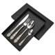thumbnail image 2 of Cutlery set 4 pieces in gold stainless steel - Forks and spoons - Table knife - Nickel free - Silver, 2 of 5