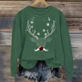 thumbnail image 2 of Lorytime Womens Crewneck Sweatshirt Fall Christmas Reindeer Print Shirt Long Sleeve Pullover Loose Tops for Holiday, 2 of 3