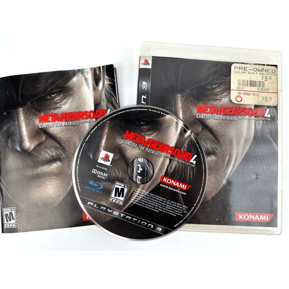 Restored Metal Gear Solid 4: Guns of the Patriots, PlayStation 3, Action & Adventure Video Game, Parental Controls