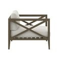 thumbnail image 6 of Northlake Outdoor Patio Teak Armchair in Weathered Gray White, 6 of 10