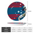 thumbnail image 2 of Picia Astronaut Runs Forward Pattern Bone China Decorative Plate – Wall Decor with Stand and Adhesive, Elegant Ornament for Living Room, Office, or Entryway-6in, 2 of 6