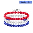 thumbnail image 3 of 3 Piece Elegant Stackable Bangle Independence Day Featuring Patriotic Colors And Bohemian Charm, 3 of 9