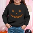 thumbnail image 2 of Staki Cute Halloween Shirts Kids Girl Crewneck Halloween Sweatshirt Print Graphic Halloween Shirt Long Sleeve Tops(Black,6Y), 2 of 4