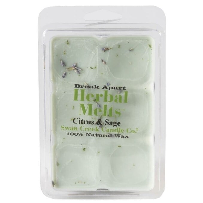 Swan Creek Candle Drizzle Citrus Sage Scented Wax Melt Candle