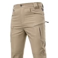 thumbnail image 3 of Blmnix Cargo Pants for Men Waterproof Pants Active Fit Rain Pants Low Rise Jeans Long Yellow Slim-Leg Summer Pants,L, 3 of 8