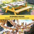 thumbnail image 6 of Groundhog Day Table Cloths for 5 Foot Rectangle Tables, Spring Botanical Star Yellow Patio Waterproof Elastic Fitted Tablecloths, Washable Rectangular Table Cover for Camping, 6 of 8