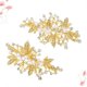 thumbnail image 4 of Golden Duckbill Hair Clips with Crystal Pearl Leaf Design for Decoration Accessories 1 Pair, 4 of 4