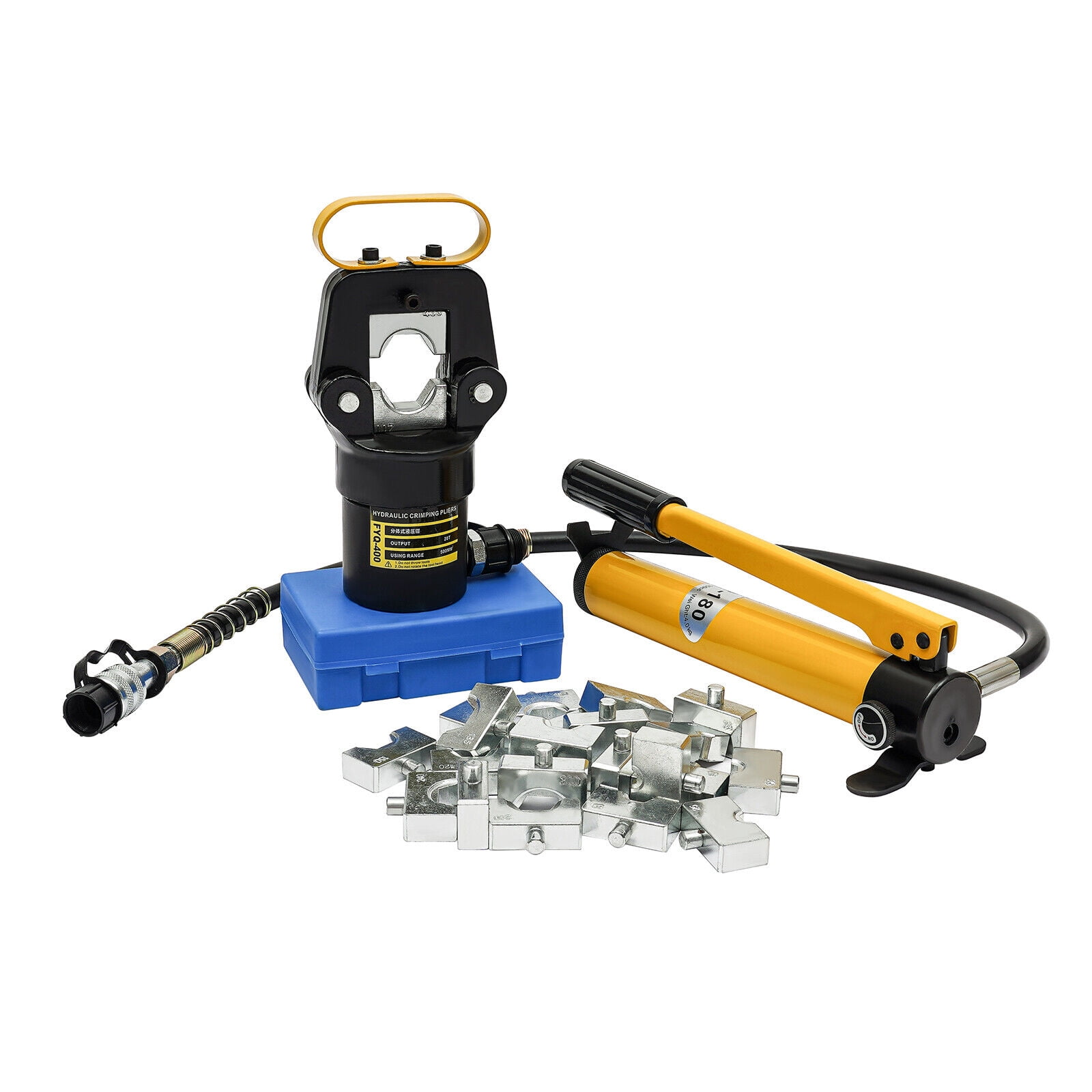 Miumaeov Hydraulic Crimper Crimping Tool 20 Ton Cable Wire Hose Lug Terminal +12 Dies Set