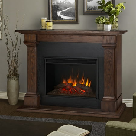 Callaway Grand Electric Fireplace In Chestnut Oak By Real Flame