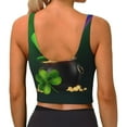 thumbnail image 4 of Picia St. Patrick's Day4 Sports Bra for Women,Padded Strappy Sports Bras Medium Support Yoga Bra with Removable Cups,Running Yoga Bra-X-Large, 4 of 9