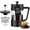 black, variant on Acarner French Press Coffee Maker 35 oz, Stainless Steel Cold Brew Coffee Make,Heat Resistant Thick Borosilicate Glass French Presses with Fine Filtration System, Black