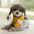 thumbnail image 2 of Nebwoak Yellow Pet Scarf for Dogs Cats - Polyester Cute Small Pet Scarf, Winter Warm Pet Accessories for Photo Shoot, Stylish Pet Scarf, 2 of 6
