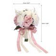 thumbnail image 2 of Uxcell Artificial Bridal Bouquet Wedding Flowers Bouquets with Silk Ribbon for Bride Bridesmaid White, Coffee Powder, 2 of 6