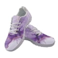 thumbnail image 2 of COEQINE Butterfly Violet Marble Girls Sneakers White Sole Mesh Breathable Lace Up Women Running Shoes for Travel Outdoor Training Athletic Sport, 2 of 7