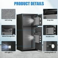 thumbnail image 2 of karbeen 6.5 Cu ft Large Safe Box Fireproof , Digital Home Safe with Keypad and Deposit Slot & Dual Alarm System, Money Safe With Mute Function and LED Light, Security Box for Money Valuables, 2 of 6