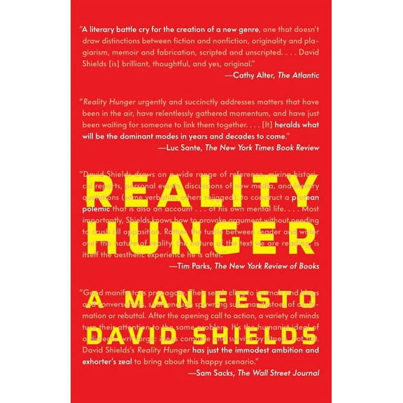 Reality Hunger: A Manifesto, (Paperback)