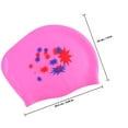thumbnail image 2 of GAXIRE Gorro De Natación Con De En Silicona Rosa Impermeable Y Flexible Para Natación, 2 of 7